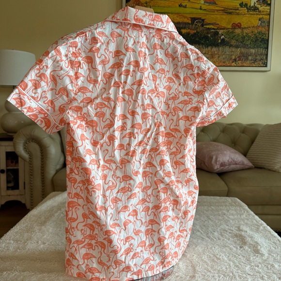 J. Crew Flamingo Print top - Picture 2 of 6